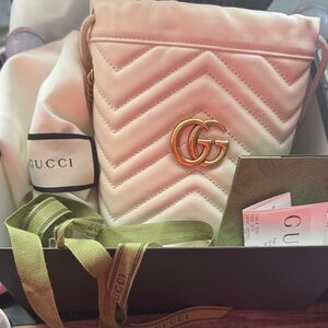 Gucci Cream Quilted Crossbody Bag